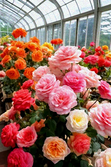 Rosen im Gewächshaus schützen