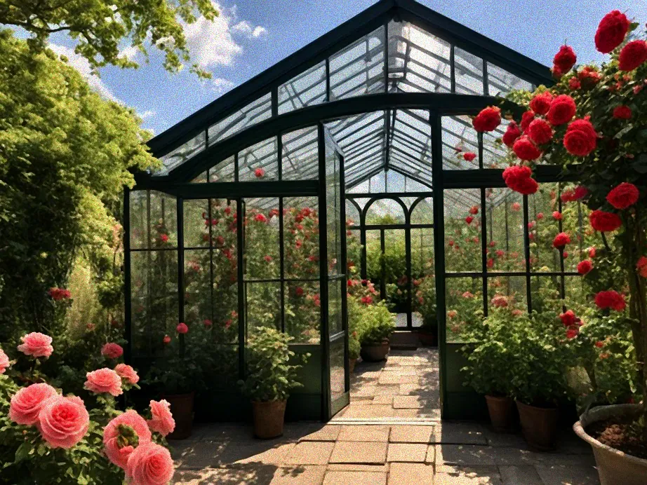 Rosen im Gewächshaus halten