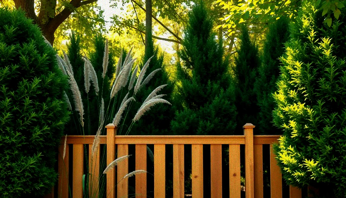 Immergrüne Pflanzen als Sichtschutz
