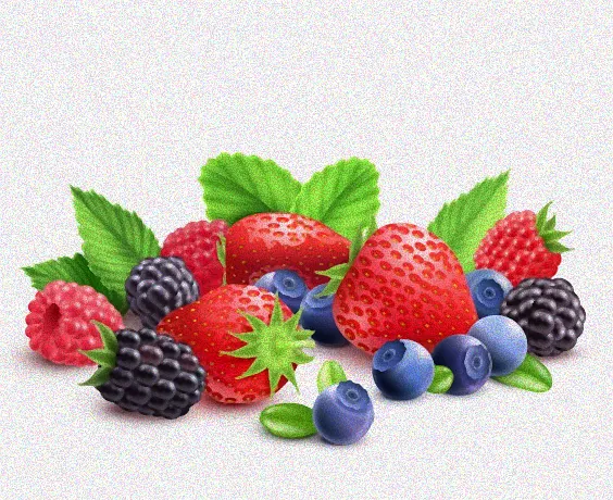 Orange Beeren am Strauch.